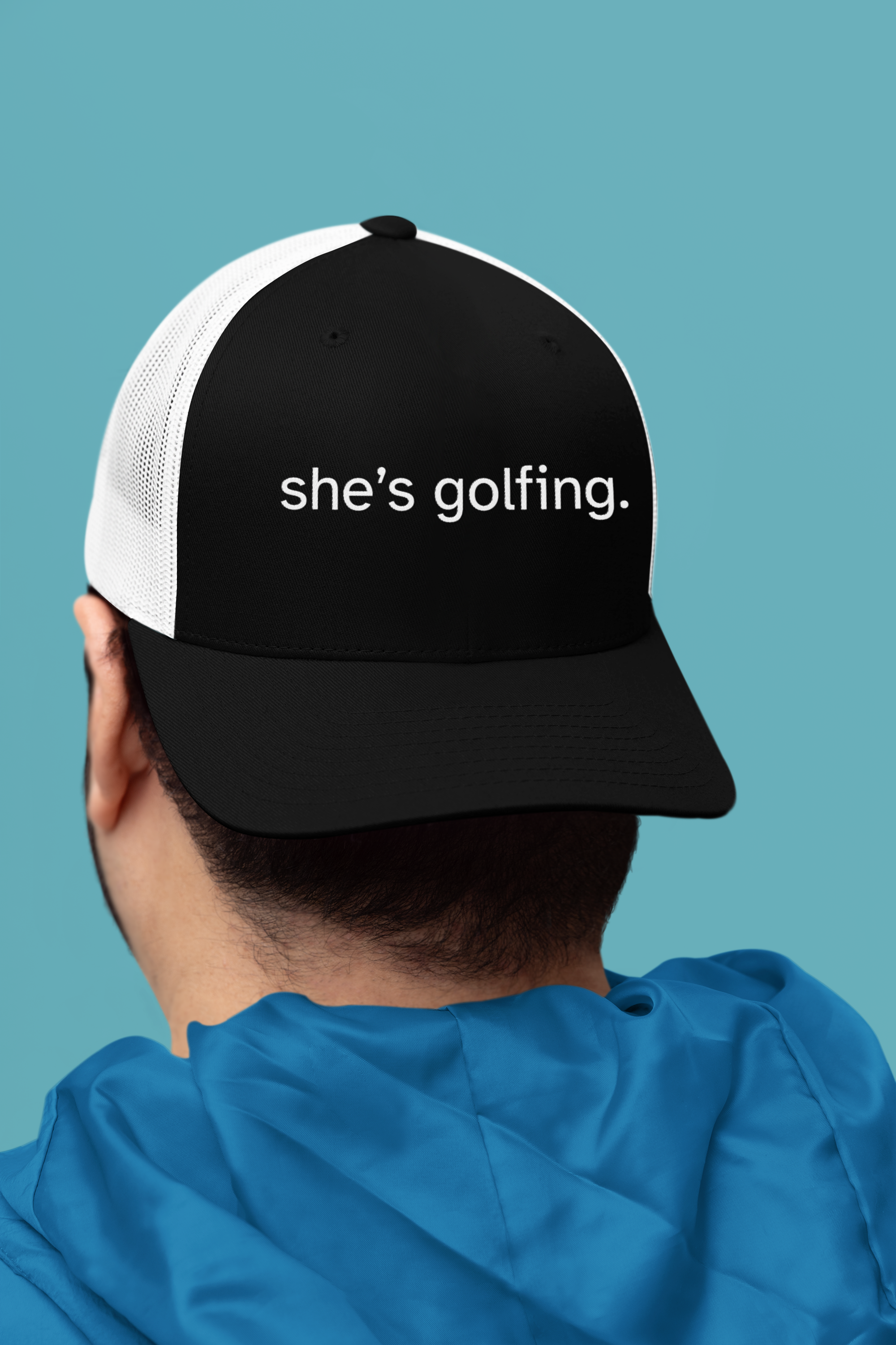 She's Golfing Trucker Cap